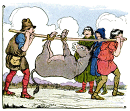 The Man, His Son And The Donkey